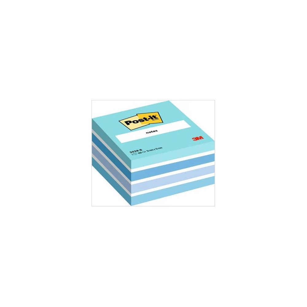 Bloc Cube repositionnable 76 x 76mm - POST-IT - 450 f- BLEU- Z