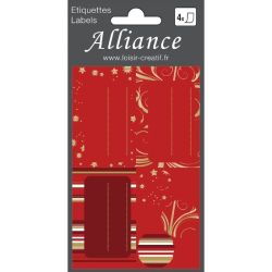 Etiquettes cadeaux HIVER DORE (par 4 planches) - Z