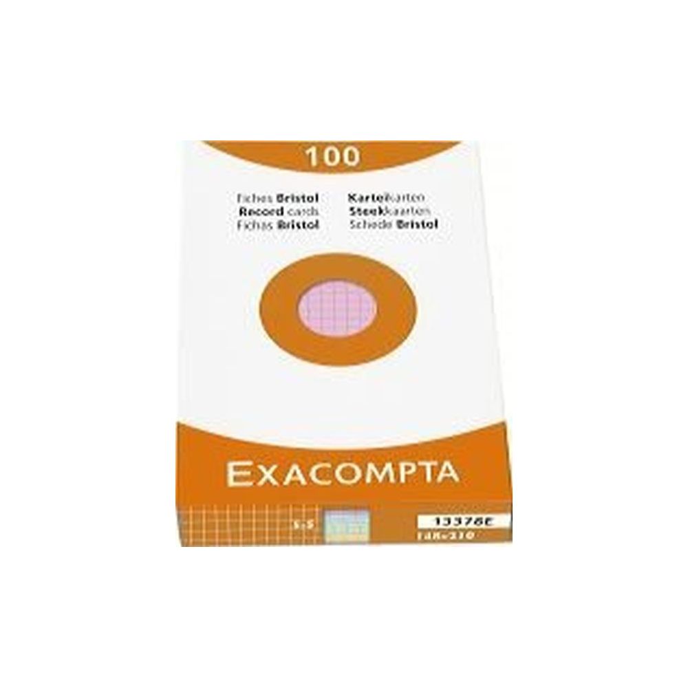 Fiches Bristol A5 205g 5 x 5 4 COULEURS 100 F. EXACOMPTA //