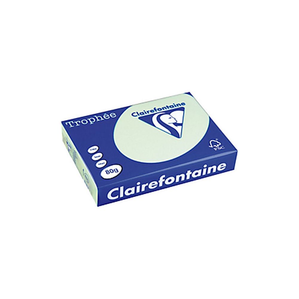 Rame A4 -  80g - Vert Golf - CLAIREFONTAINE (500 f.) - Ref:1777 //