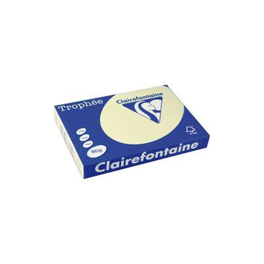 Rame A3 -  80g - Jaune Pastel Canari - CLAIREFONTAINE (500f) **