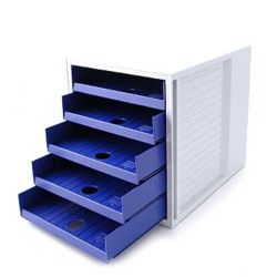 Module classement 5 tiroirs A4 HAN System Box - BLEU - Z