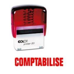 Timbre Formule COMPTABILISE COLOP Printer 20 (14 x 38mm) ROUGE //