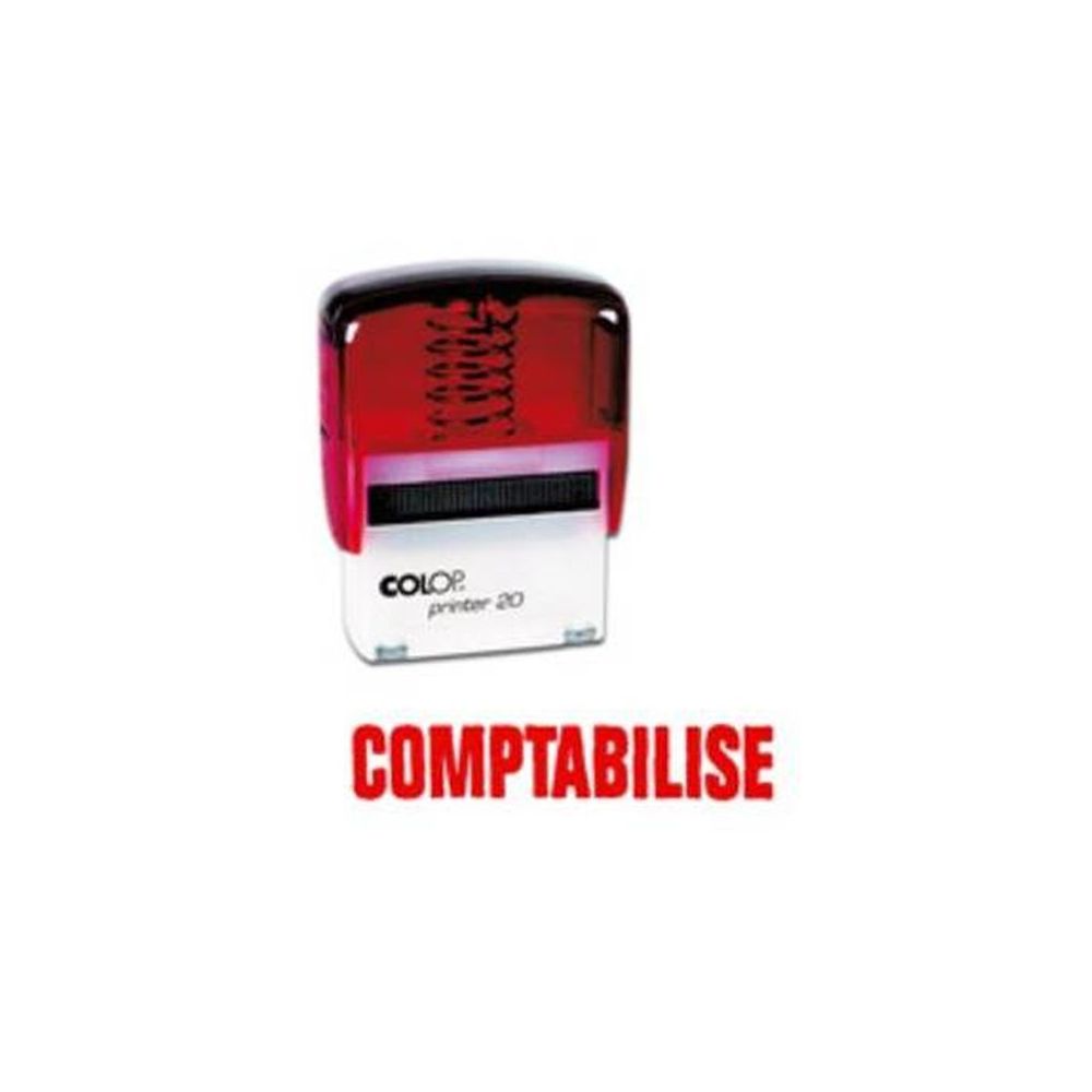 Timbre Formule COMPTABILISE COLOP Printer 20 (14 x 38mm) ROUGE //