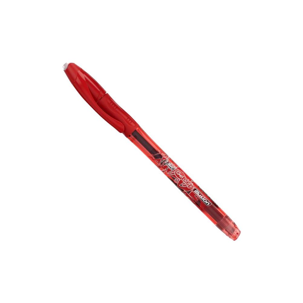 Stylo Gel effaçable BIC GEL-OCITY - Pointe 0.7mm - ROUGE - Z