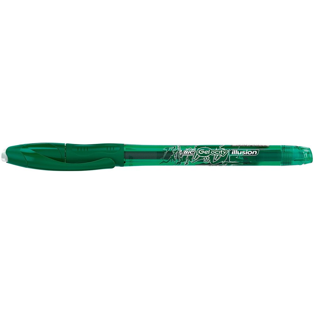 Stylo Gel effaçable BIC GEL-OCITY Illusion - Pointe 0.7mm - VERT - Z