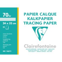 Papier calque 24 x 32cm - 70/75g - 20 feuilles -  - Z