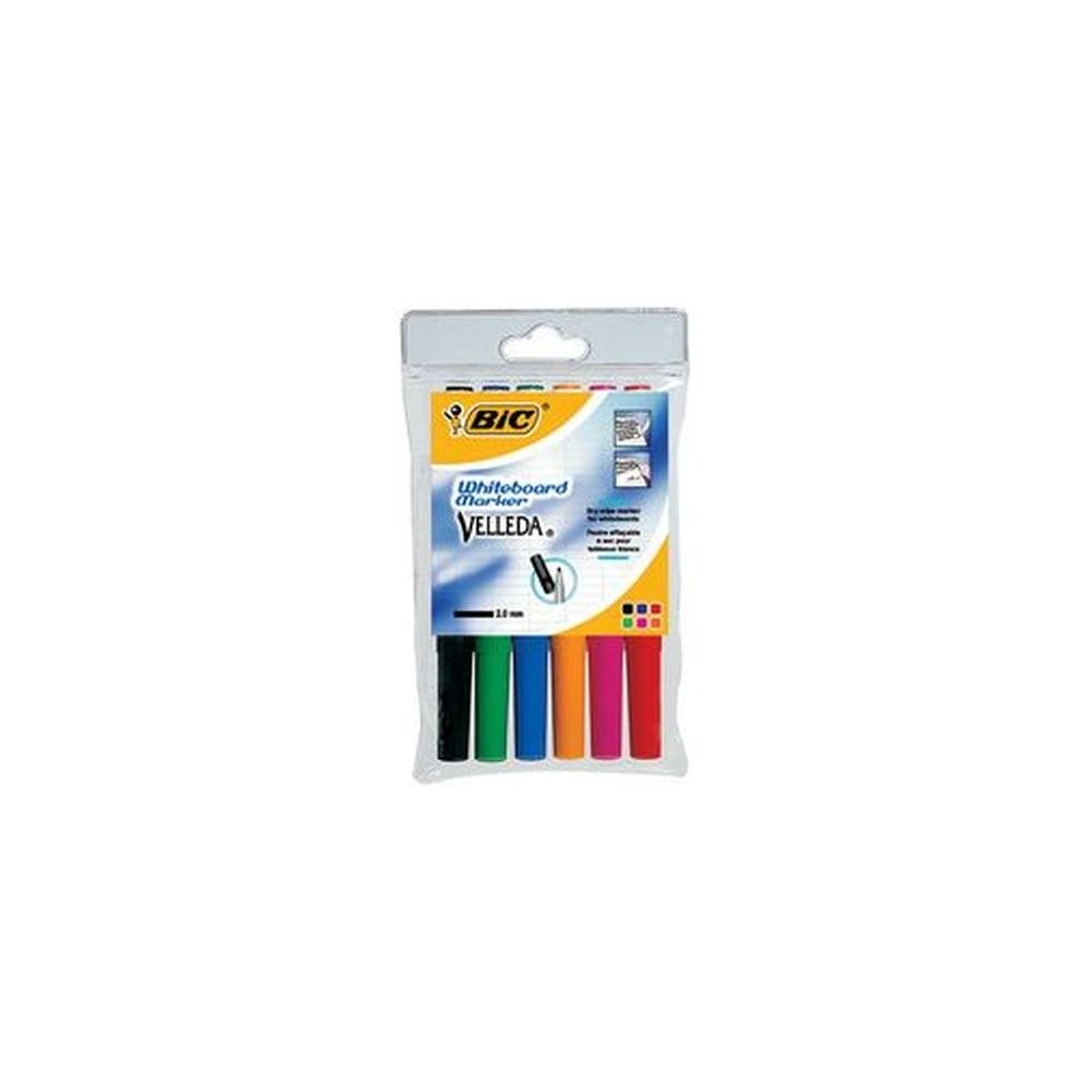 Marqueur effaç. BIC VELLEDA 1741 - Ogive Med. 4.5mm - 6 COULEUR - Z