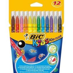 Feutre Couleur BIC KIDS Couleur - Lavable - Médium - 12 COULEURS //