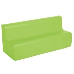 Canapé 3 places mousse + housse PVC H25 x L110 x P40cm Taille 1  VERT