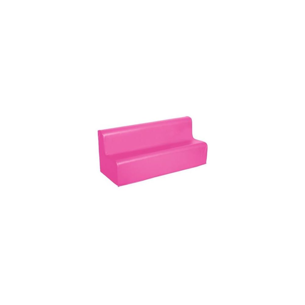 Canapé 3 places mousse + housse PVC H25 x L110 x P40cm T1  FUCHSIA