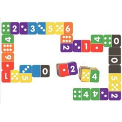 Jeu de Dominos Couleurs / Points / Chiffres - 54 pièces - Dès 3 ans