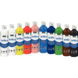 Gouache brillante BRILLO - 500ml - 10 flacons de couleurs assorties