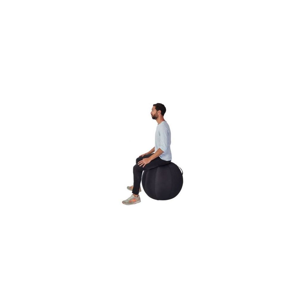 Ballon d assise ergonomique PVC Tissu D: 65cm - avec Pompe - NOIR **