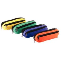 Trousse ovale 2 compart. Dble Zip 22 x 5 x 6cm - Assorties - Z