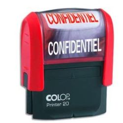 Timbre Formule CONFIDENTIEL COLOP Printer 20 (14 x 38mm) ROUGE **