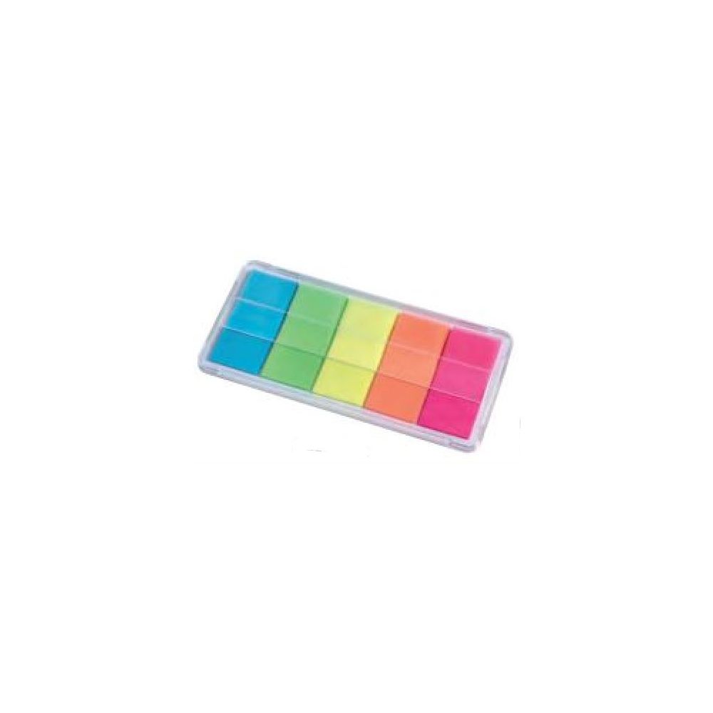 Index Marque-page Fluo - 20 x 44mm - Lot de 100 - 5 couleurs //