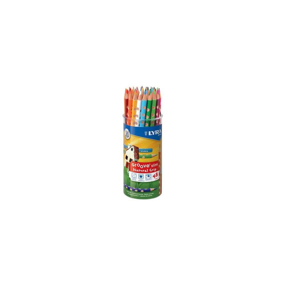 Crayon Couleur LYRA Groove  - Triangulaire - Pot de 48 crayons- Z