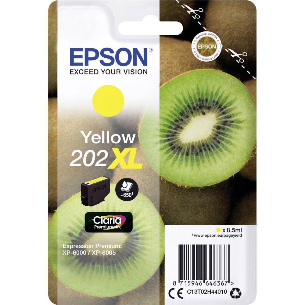 Cart EPSON - N°202XL - Kiwi - Jaune - XP-6100 //