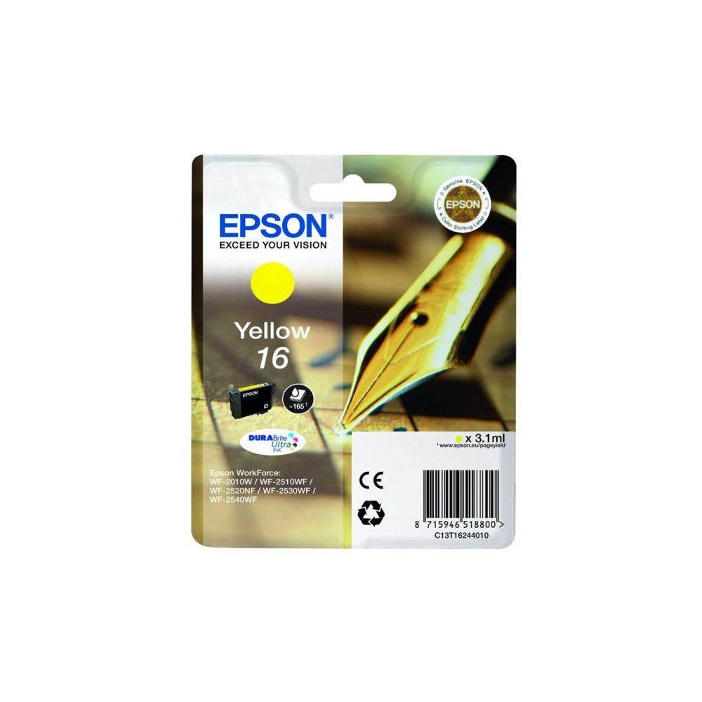 Cart EPSON - N°16 - Stylo - Jaune - WF-2010W/2510/2520/2530/2540 - Z