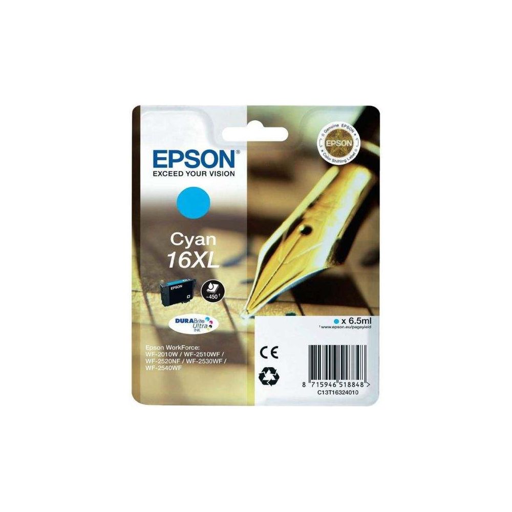 Cart EPSON - N°16XL T1632 - Stylo - Cyan - WF-2510/2520/2530/25 //