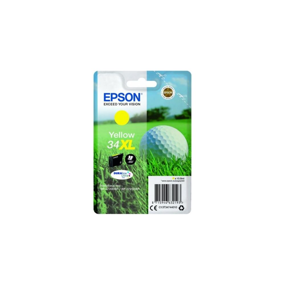 Cart EPSON - N°34XL - Golf - Jaune - WF-3720/3725 //