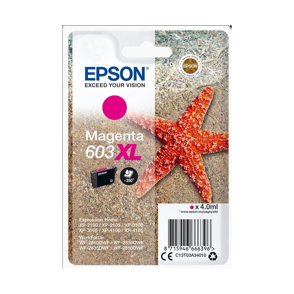 Cart EPSON - 603XL - Etoile de Mer - Magenta - 4 ml (350 p) //