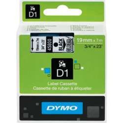 Ruban DYMO D1 - 19mm Noir/transparent pour titreuse - 45800 (7 m) //