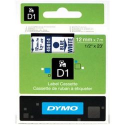 Ruban DYMO D1 - 12mm Bleu/Blanc pour titreuse - 45014 (7 m) //