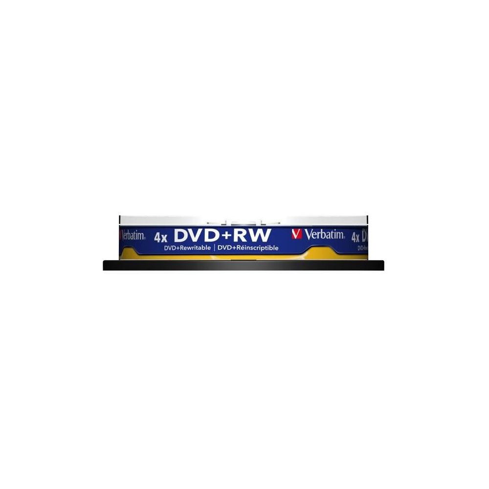 DVD+RW VERBATIM 4.7 Go - Vitesse : 4X - Spindle box (par 10) **