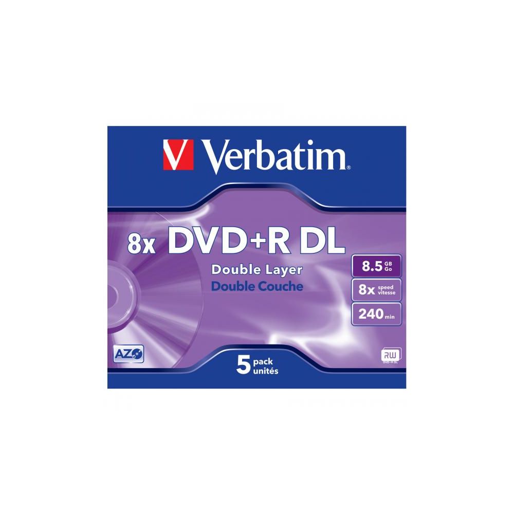 DVD+R DL VERBATIM 8.5Go/8x/std (par 5) - Z